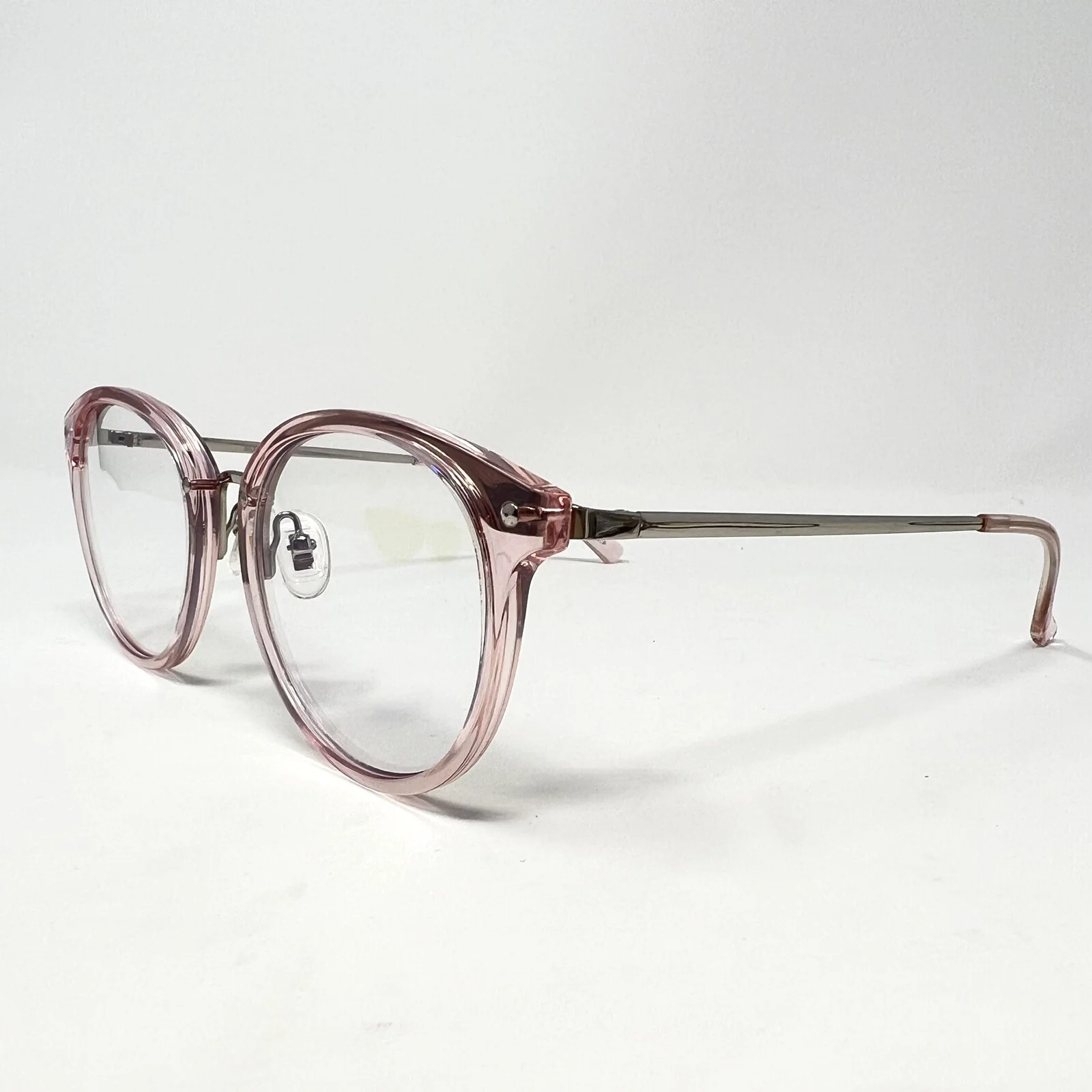 SOJOS SJ9001 C4 9210 Round Blue Light Blocking Eyeglasses Pink Silver 4